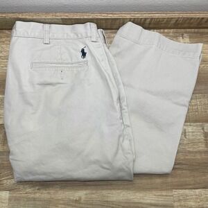 Polo Ralph Lauren Preston Pant Men's 36x34 Khaki Tan Cotton Chino Straight Leg